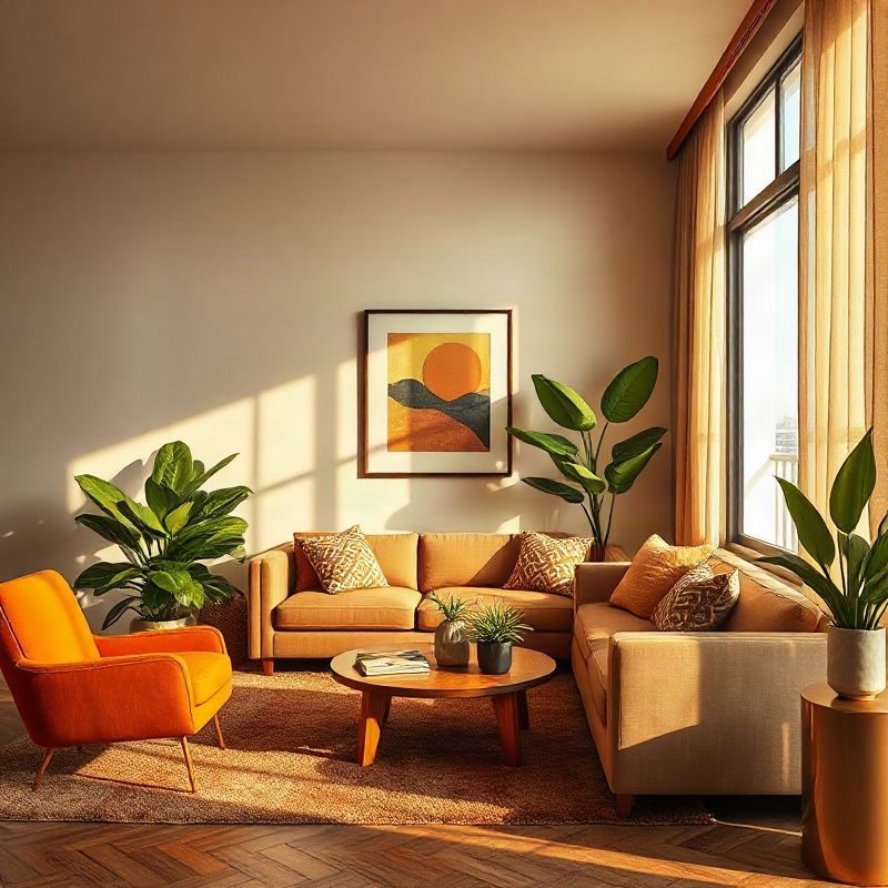 Sala de estar de apartamento premium para locação em Botafogo